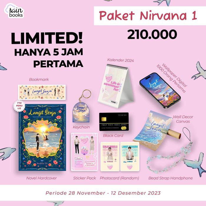 Gambar Pre Order Buku Novel Langit Senja - Nadilla T.P - Rainbook Publishing - Nirvana1 5 Jam dari Bumi Fiksi Makassar undefined Tokopedia