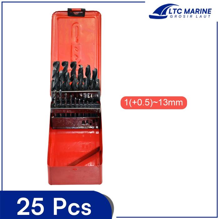 Gambar Drill Bit Set HSS Straight Shank Set Mata Bor Impa 630253-55 - 1-13mm 25Pcs dari LTC Marine Grosir Laut undefined Tokopedia