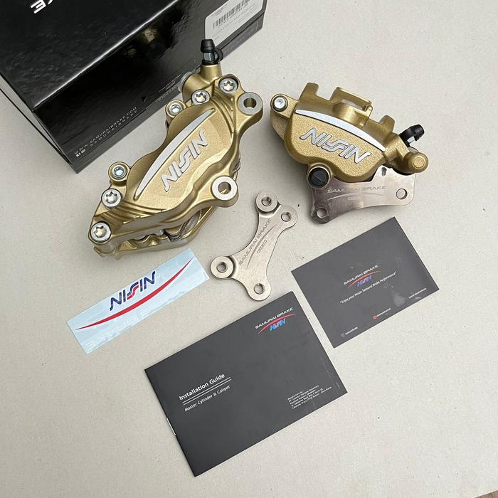 Gambar Paket kaliper nissin samurai ninja rr zx depan 4 piston belakang 2p dari SDRMotorindo undefined Tokopedia