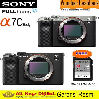 Sony Alpha A7C 7C Body Full Frame Pocket Size SILVER, Body Only