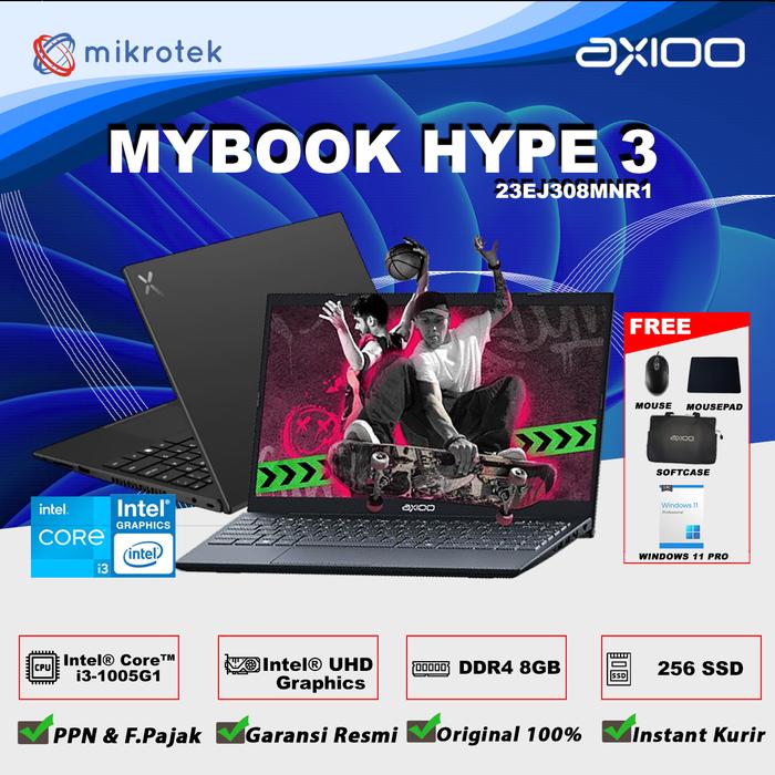 Gambar Axioo MyBook Hype 3 i3-1005G1 8GB 256 SSD 14"  IPS W11 PRO 23EJ308MNR1 - BLUE dari MIKROTEK undefined Tokopedia