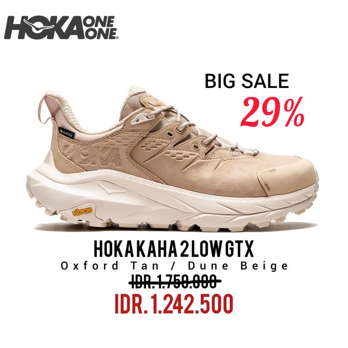 Jual HOKA KAHA 2 LOW GTX OXFORD TAN/ DUNE BEIGE MEN'S 100