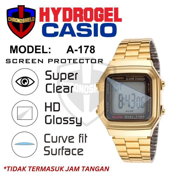 Antigores Jam Tangan Casio A178 Hydrogel di Chronoshield Tokopedia