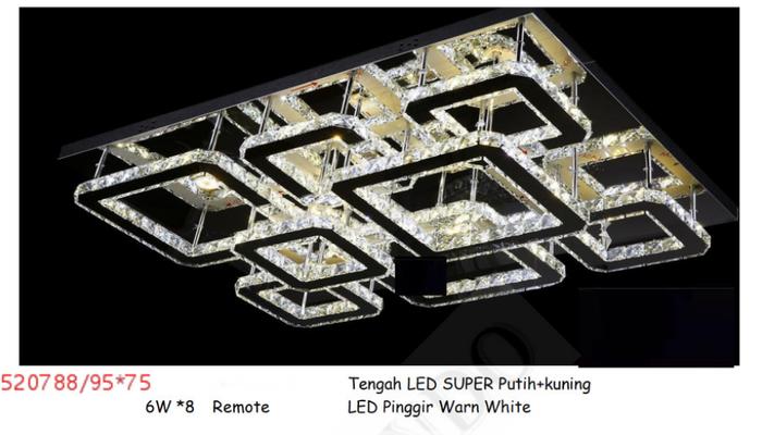 Gambar Lampu Hias Plafon Led Kristal Dekorasi Ruang Tamu 520978-95*75 - VSC-2078/95*75 dari SuperHomeLighting undefined Tokopedia