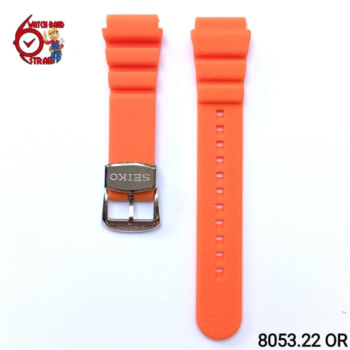 Gambar Tali Jam Tangan Seiko 22 MM Seiko 20 MM Rubber Strap Divers 8053.22 - 8053.22 OR, 20 MM dari Watch Band N strap undefined Tokopedia