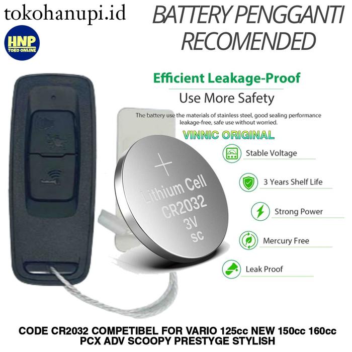 Gambar Baterai remot remote motor Vario 150 dan PCX ORIGINAL keyles dari HNP JAYA undefined Tokopedia