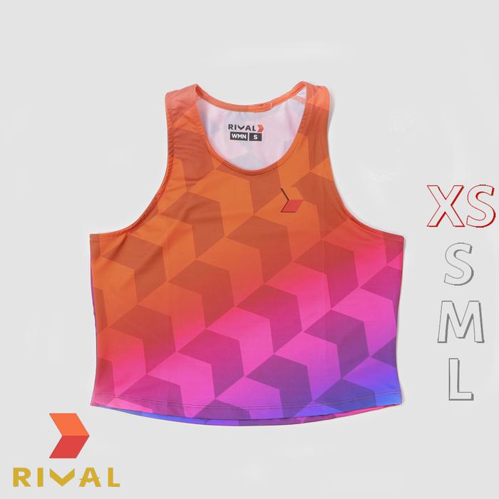 Gambar RIVAL Runing Jersey / Jersey Lari Premium Crop Top Women ORN01 - XS dari RivalActive undefined Tokopedia