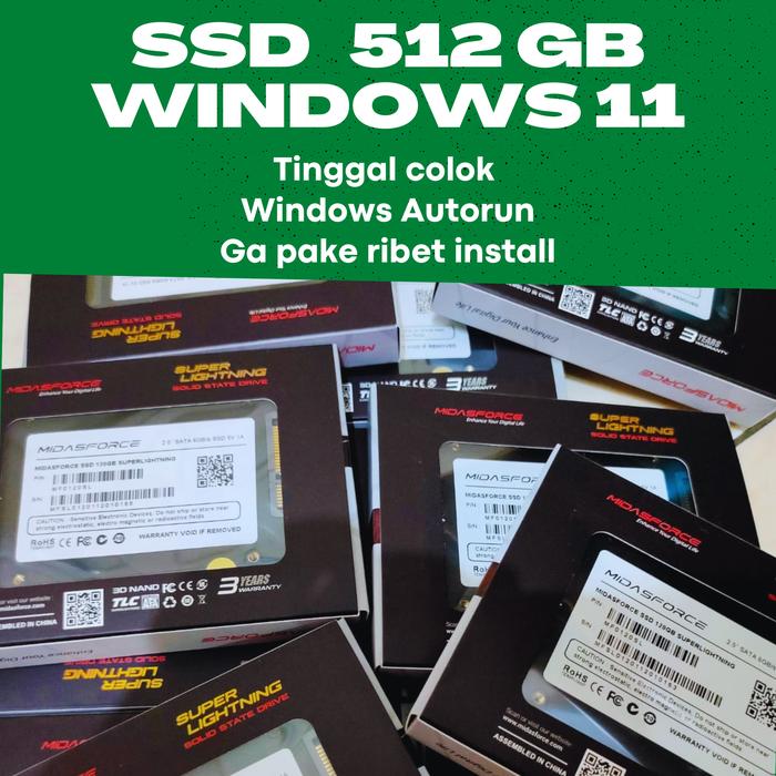 Gambar SSD Windows 11 - Tidak perlu pusing Install , tinggal colok - 512 GB, MBR dari Indonesia Utama Jaya undefined Tokopedia