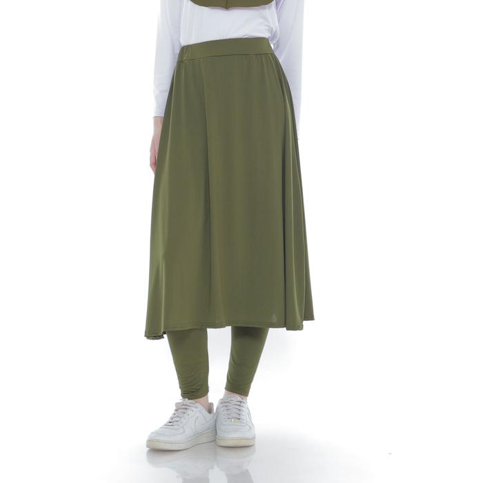Gambar Legging Rok Panjang Olahraga Wanita Skrit Sport - Army, BigSize dari Mareema undefined Tokopedia