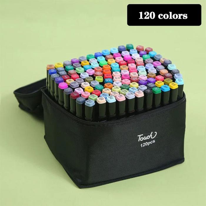 Gambar 80 Pcs Spidol Sepidol Gambar Warna Warni 1 Set Lengkap Murah Art Anak - 120 Warna dari Om Dagang undefined Tokopedia