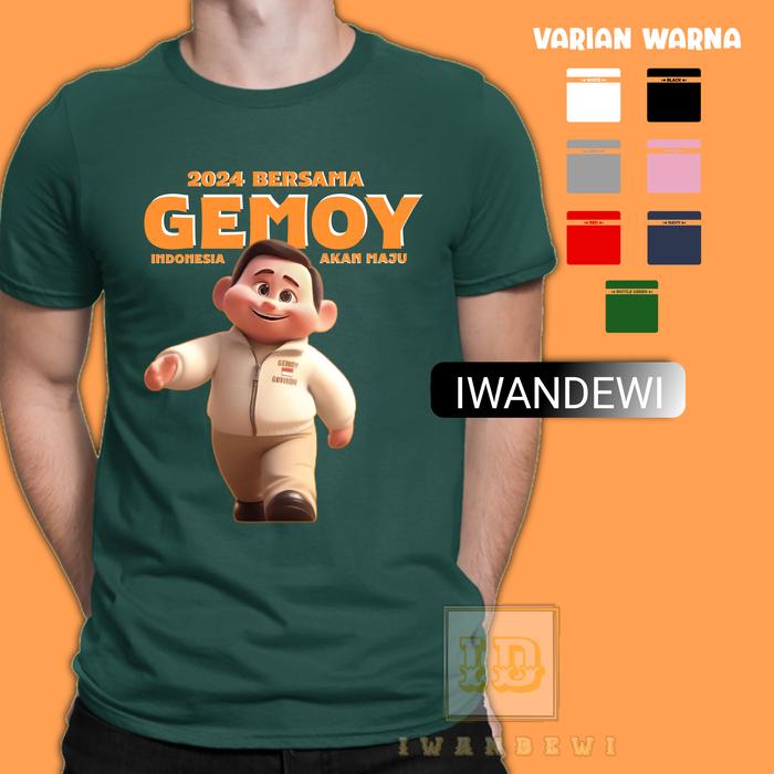 Gambar KAOS VIRAL PRABOWO GEMOY/BAJU GAMBAR KARTUN PRABOWO GEMOY DEWASA - Hijau Botol, S dari iwandewi undefined Tokopedia