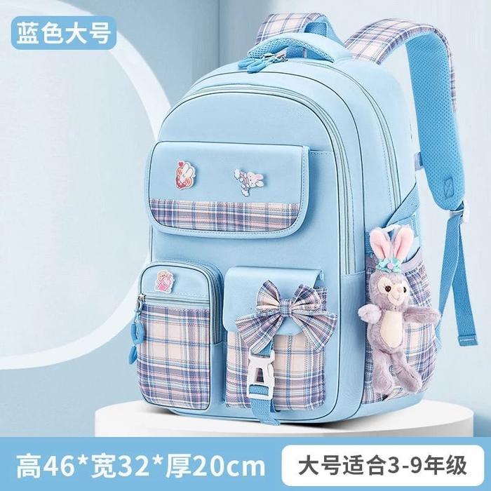 Gambar Tas Sekolah Anak Perempuan SD SMP SMA/Tas Ransel Anak Cewek/Backpack - USHI BLUE L dari supono store88 undefined Tokopedia