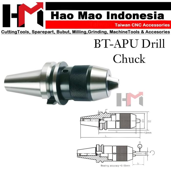 Jual BT APU Drill Chuck Arbor BT40 APU13 100 Merk HK Made In Cina APU ...