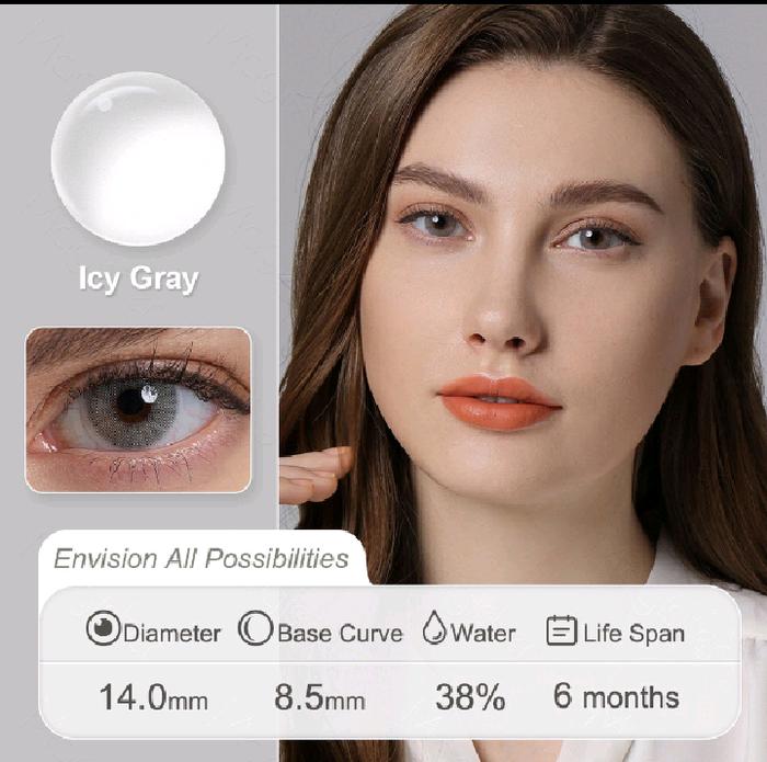 Gambar SOFTLENS LENSA KONTAK MAGISTER KOREA DIAMETER 14.0-14.2MM - ICY GRAY 14.0 dari Polar Bear 78 undefined Tokopedia