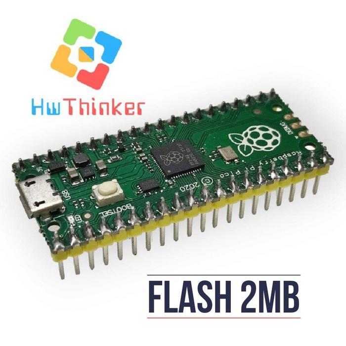 Gambar Raspberry Pi Pico RP2040 RP 2040 ARM Microcontroller Board Micropython - Pico Tersolder dari HwThinker undefined Tokopedia