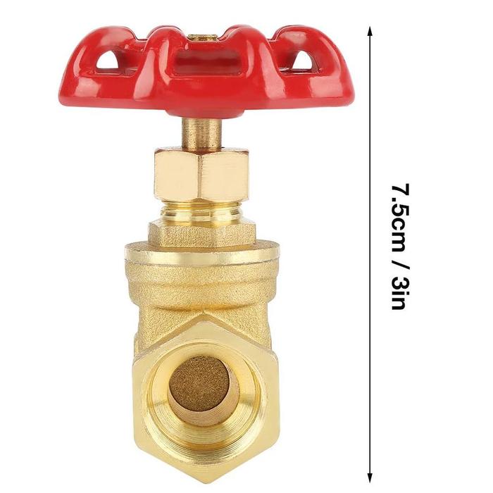 Gambar Gate Valve Homeneeds Stop Kran Valve Tanam Kuningan 1/2 Inch Stop Kran - 1/2 inch dari Bagscap undefined Tokopedia