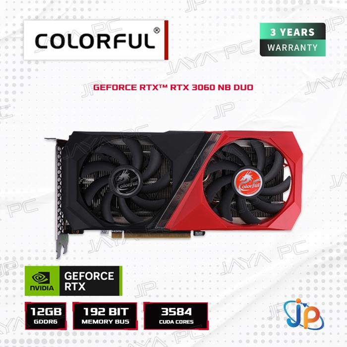 12gb Gddr6 Rtx 3060 Nb Vga Colorful Geforce Rtx 3060 Colorful 12gb