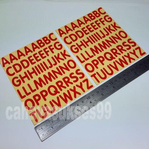 Gambar Sticker Huruf Alphabet Abjad Font ARIAL Sticker Label Stiker Variasi - Merah dari lapakcahayasukses undefined 2 Tokopedia