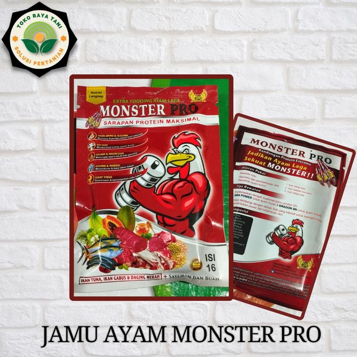 Gambar Jual Monster Pro obat suplemen ayam laga isi 16 dari Tokorayatani undefined Tokopedia