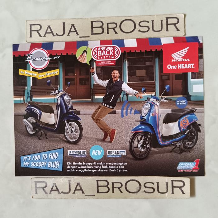 Jual Poster brosur katalog flyer mini Honda Scoopy FI Injeksi - 2 2014 ...