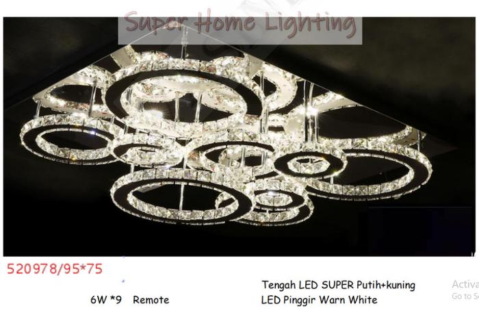Gambar Lampu Hias Plafon Led Kristal Dekorasi Ruang Tamu 520978-95*75 - VSC-2097/95*75 dari SuperHomeLighting undefined Tokopedia