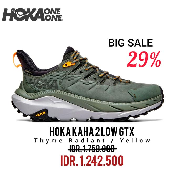 Gambar HOKA KAHA 2 LOW GTX THYME RADIANT / YELLOW MEN'S 100% ORIGINAL HIKING - 40 dari HOKA ONE ONE STORE 20 undefined Tokopedia