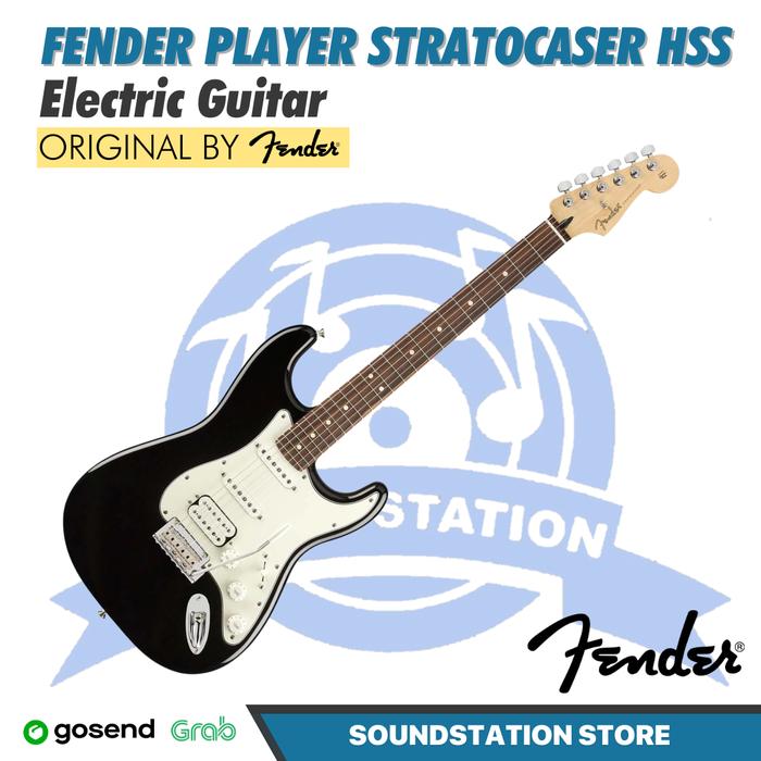 Gambar Fender Player HSS Stratocaster Electric Guitar, Pau Ferro FB | Gitar Elektrik Fender Mexico Original - Black dari SoundStation Store undefined Tokopedia