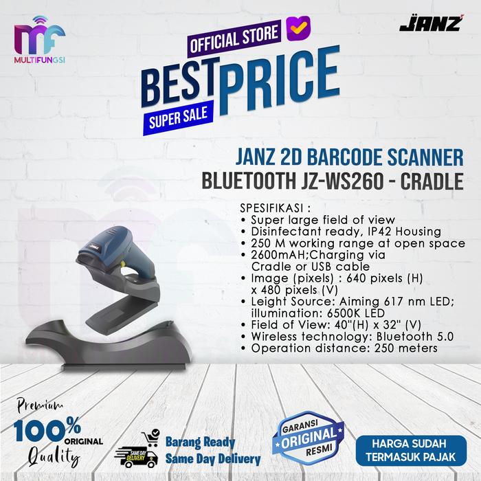Gambar JANZ 2D Barcode Scanner Bluetooth JZ-WS260 - Cradle - CRADLE SAJA dari Multifungsi Online undefined Tokopedia