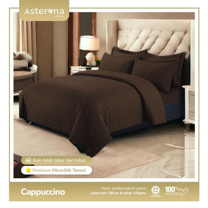 Gambar PROMO!!! Bahan Kain Premium MicroSilk Tencel Motif Salur Eceran - Cappuccino dari Minyuka undefined Tokopedia