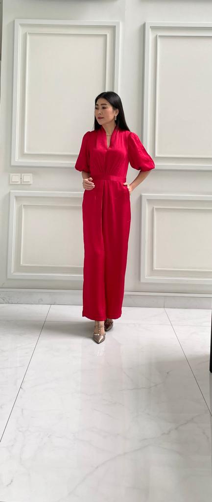 Gambar CARLA - 8071 KARA JUMPSUIT - Merah, S dari Carla Clothing undefined Tokopedia