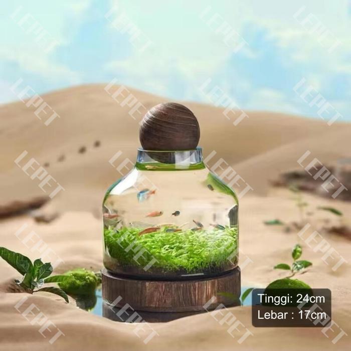 Gambar LEPET AQUARIUM MINI BESAR A15L / A16L / AKUARIUM IKAN CUPANG HIAS / KURA-KURA - A15S dari LEPET_NEW undefined Tokopedia