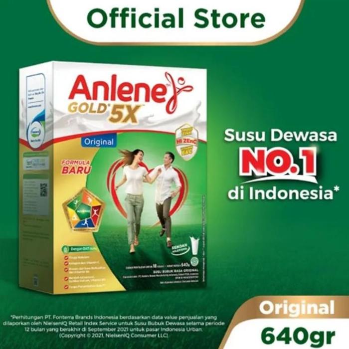 Gambar Anlene Gold 5X Susu Tinggi Kalsium Untuk Tulang & Sendi 620 Gr - Rasa - Original dari PT CARAMELS undefined Tokopedia
