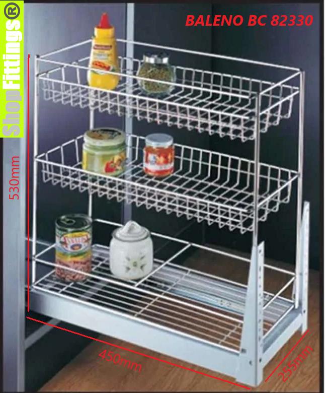 Gambar Rak VITCO XC SC 29023 SM or SC 29023-2 Rak Bumbu or Kitchen 3 Susun - BALENO BC 82330 dari Shop Fittings undefined Tokopedia