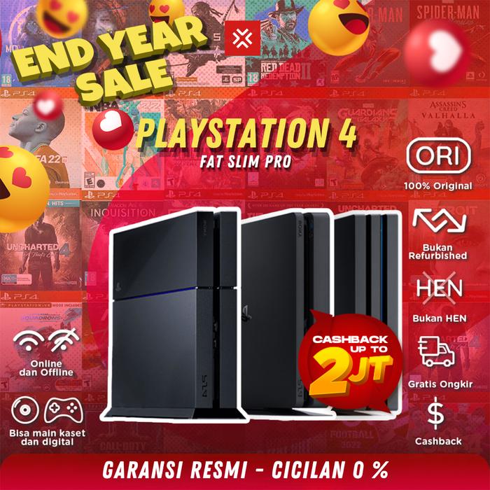 Gambar SONY PS4 Playstation 4 Fat Slim Pro 500 GB 1 TB Bonus Bundle Hit Games - FAT 500 GB, 1 STIK CAMPUR dari Kyuuden Games Indonesia undefined Tokopedia