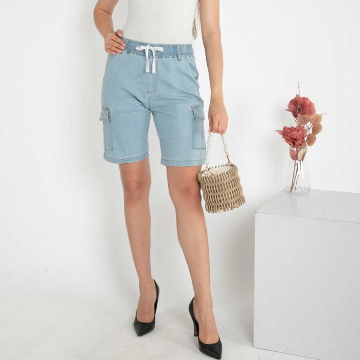Gambar *Ready Stok* 2023 - Celana Cargo Semi Jeans S268 (JS) - Biru Muda, S dari Sisters Fashion Group undefined Tokopedia