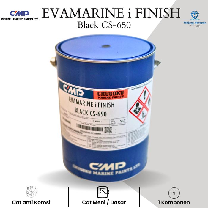 Gambar Cat Chugoku - Evamarine i Finish -Cat Kapal - Cat Besi Baja - Cat Chugoku Finishing 1 Komponen Evamarine Hasil Glossy - BLACK 650 dari CV TANJUNG HARAPAN undefined Tokopedia