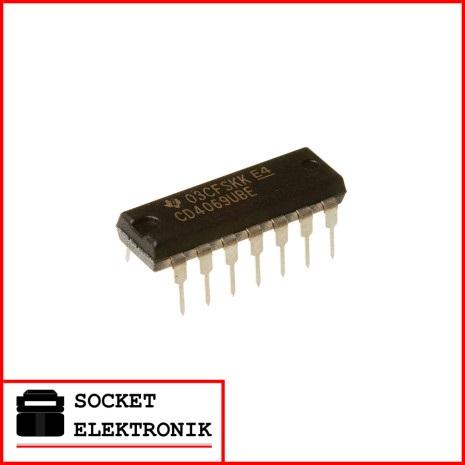 Gambar IC DIP CD4069. Rangkaian Not. Inverter Circuit. Ekivalen dengan 74LS04 dari socket elektronik undefined Tokopedia