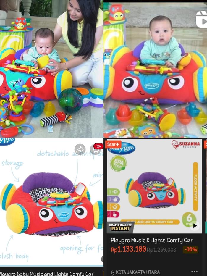 Lights Comfy Car Baby Car Play Storio Ride On Car For Kids With