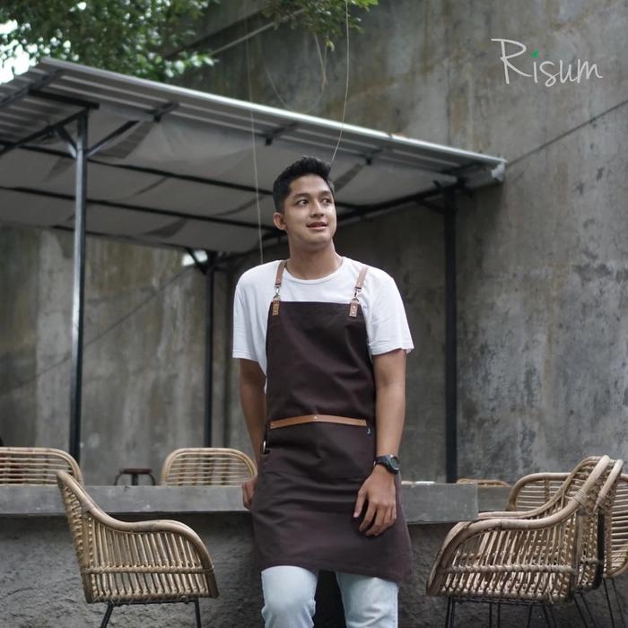 Gambar Apron X-Strap (Barista/Resto) Risum - Cokelat dari Risum Uniform undefined Tokopedia