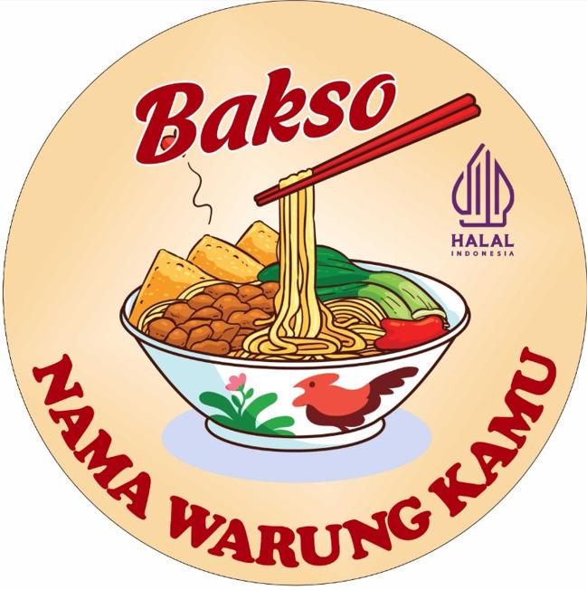 Gambar STIKER VINYL NASI UDUK, BAKSO, SATE, MIE AYAM (CUSTOM NAMA KIOS) - BAKSO, XS 20cm dari StikerPilkada2000 undefined Tokopedia
