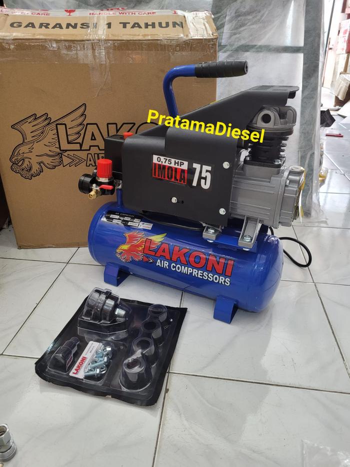 Gambar kompresor udara listrik Lakoni imola 75+spraygun f75+slang 10mtr - Kompresor Imola dari PratamaDiesel_NEW undefined Tokopedia