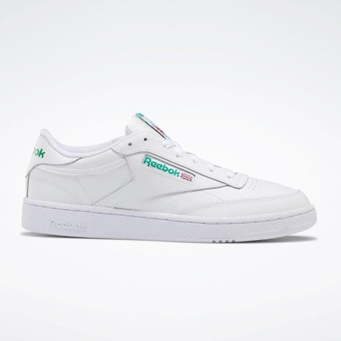 Jual Sepatu Putih REEBOK Classic Leather Club C 85 White Green