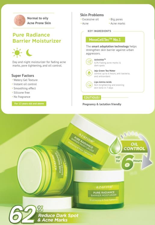 Gambar Azarine Barrier Moisturizer Series Pelembab Wajah Cream Gel - Pure Radiance dari Yourskinbff.id undefined Tokopedia