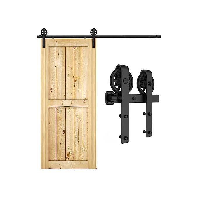 Gambar Best Aonayioa 8Ft Sliding Barn Door Hardware Track Kit Single Do dari Hadee Mall undefined Tokopedia