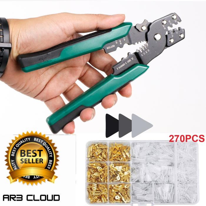 Jual set Tang Potong & Kupas Kabel 4in1 Tang Crimping Skun Wire Plier ...