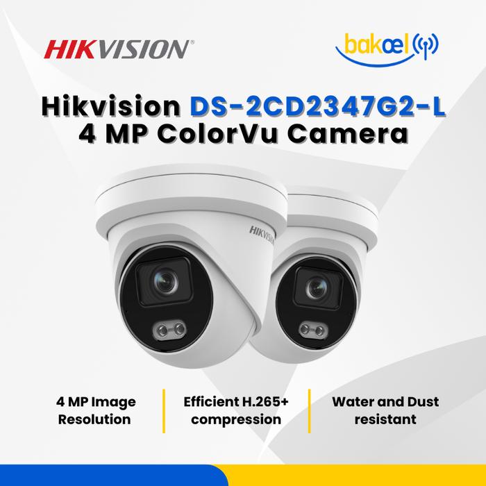 Gambar Hikvision DS-2CD2347G2-L - 4 MP ColorVu Fixed Turret Network Camera - CCTV Only dari BakoelWIRELESS undefined Tokopedia
