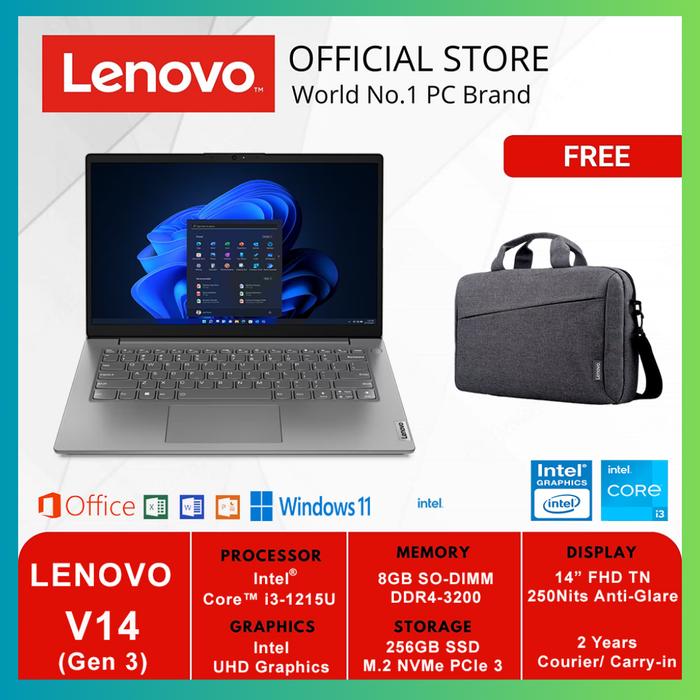 Jual LENOVO V14 G2 IAP i3-1215U 8GB 256GB SSD Intel® UHD 14" FHD OHS ...