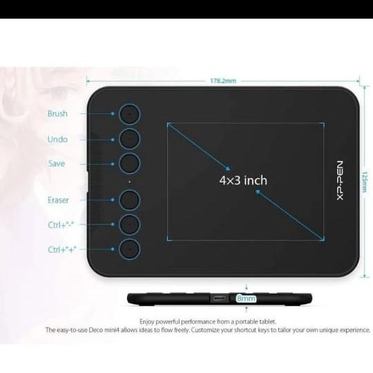Gambar XP-PEN DECO MINI 7 XP-PEN DECO MINI GRAPIC TABLET PEN TABLET DRAWING - DECO MINI 4 dari MEGATRONIX COMPUTINDO undefined Tokopedia
