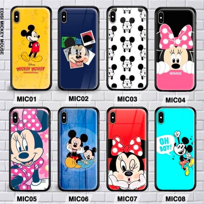 Jual PREMIUM CASE GLASS MOTIF MICKEY MOUSE FOR OPPO A15 Kota - Main Image