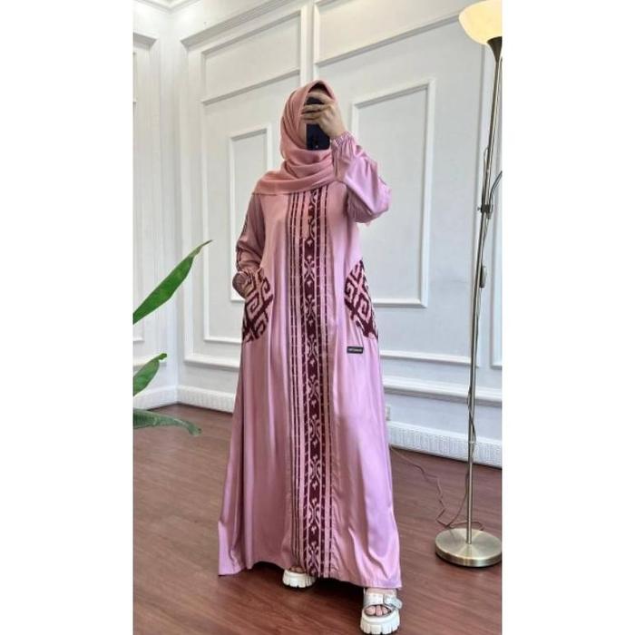 Gambar New Pre Order Gamis Original Anjani Store Terbaru - Pink etnik, L dari Elizha_StoreID undefined Tokopedia